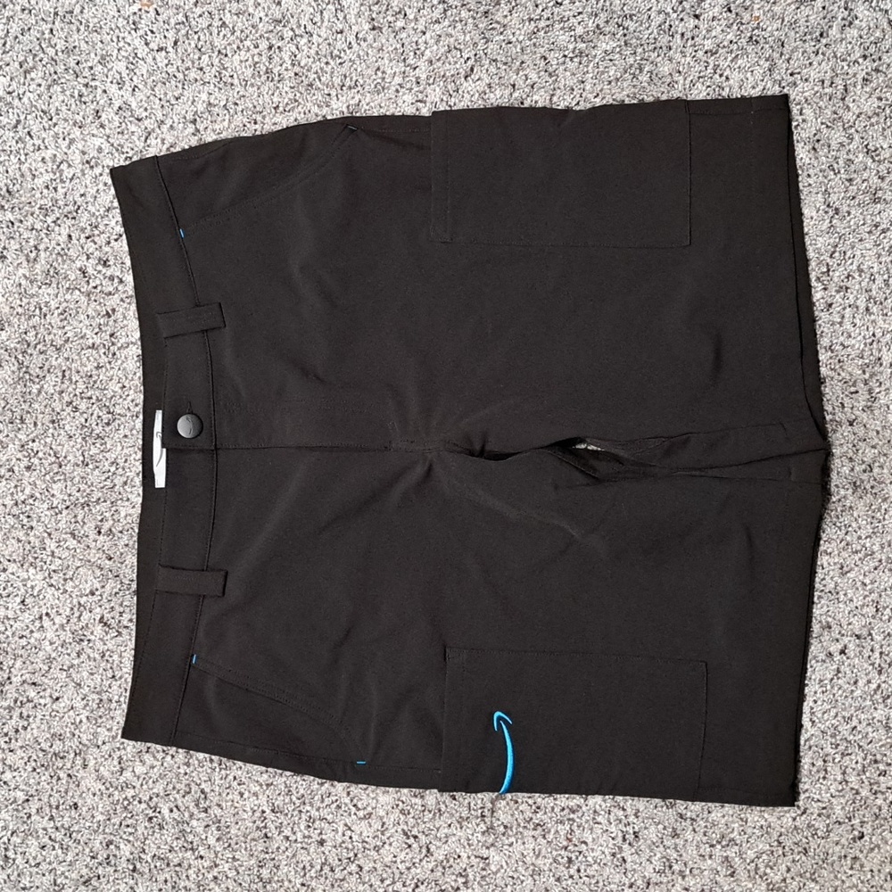 Men's Black Shorts with Blue Accents